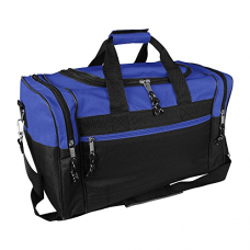 Blank Duffle Bag Duffel Bag in Black and Royal Gym Bag