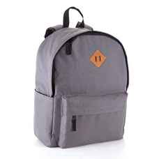 JETPAL Everyday School Laptop Backpack fits up to 15.6 - Charcoal Gray & Brown