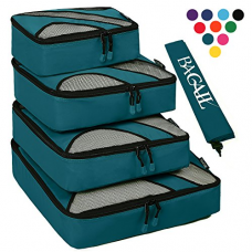 4 Set Packing Cubes,Travel Luggage Packing Organizers with Laundry Bag Teal
